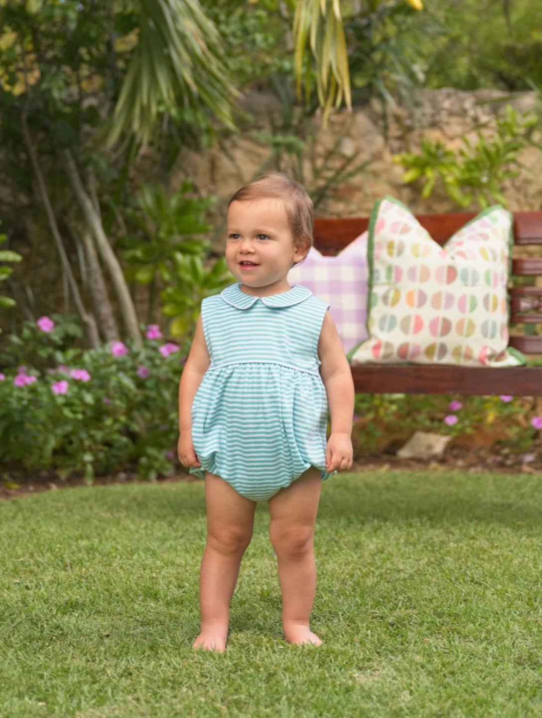 Bradford Bubble Turks Teal Stripe