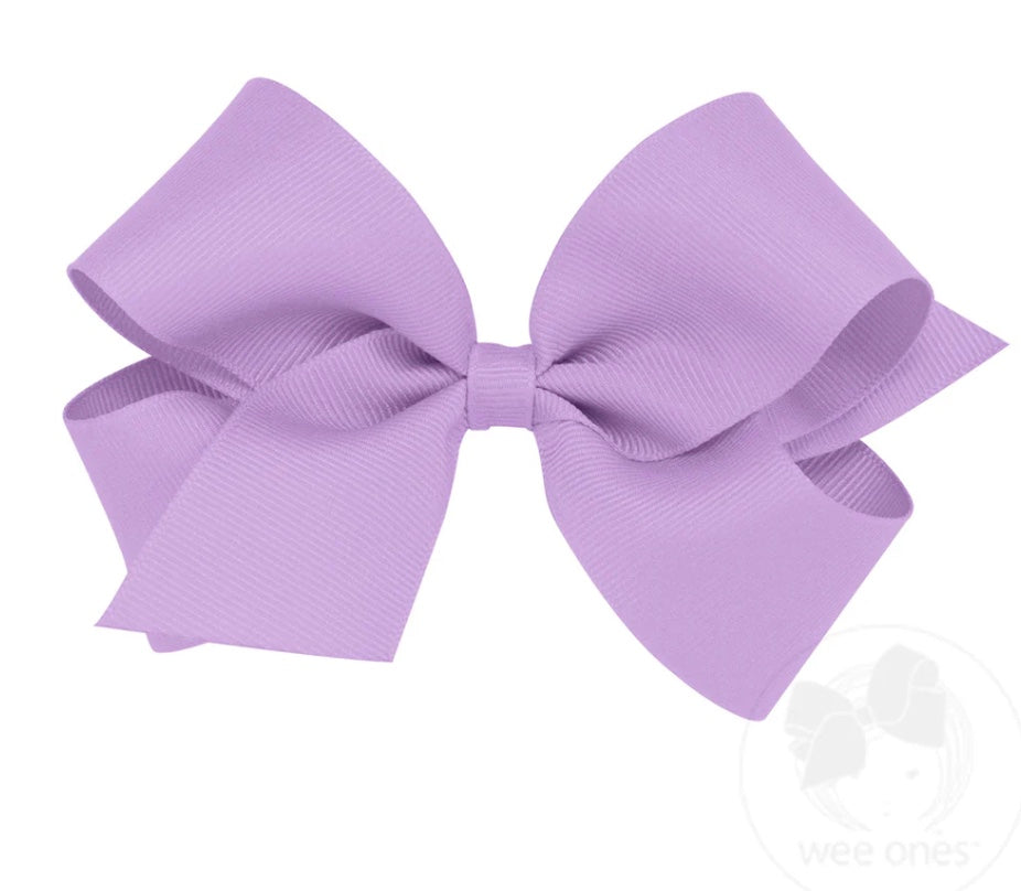Med Classic Grosgrain Hair Bow (plain wrap)
