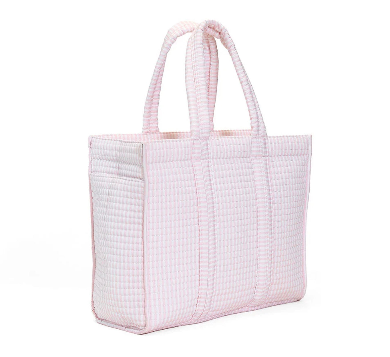 TRVL Quilted Go Go Tote Pink Pimlico Stripe