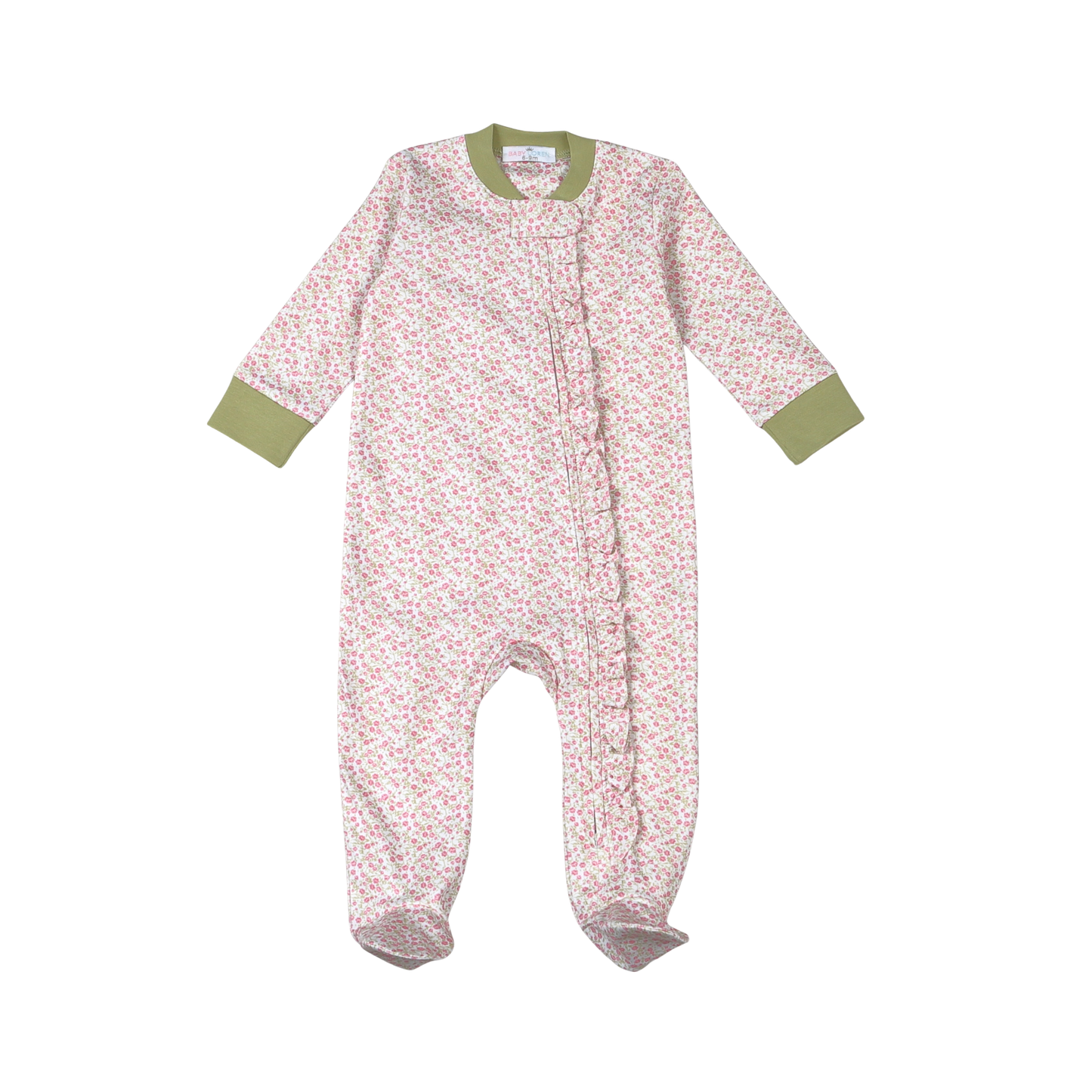 Melody Floral Zipper Footie