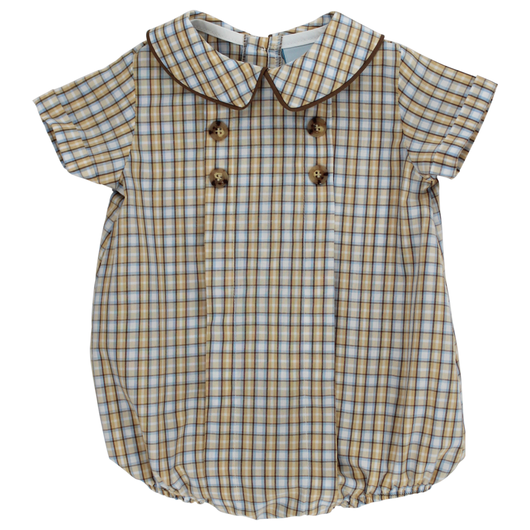 Pecan Plaid Boy Bubble