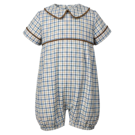 Boone's Plaid Romper