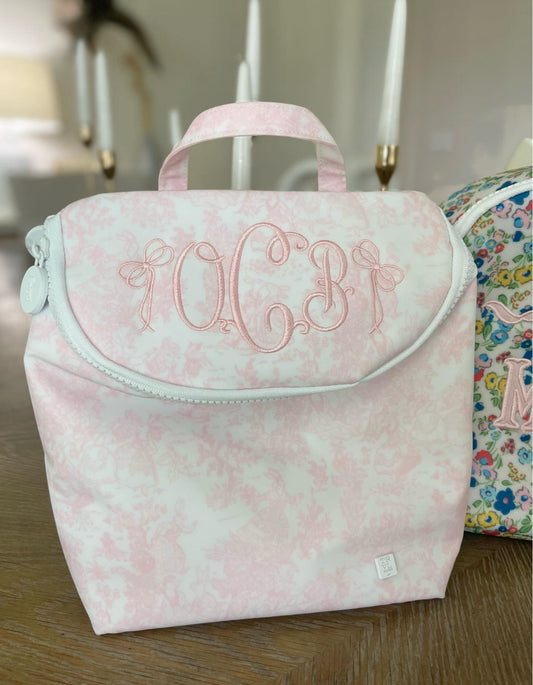 TRVL Toile Lunch Bag - Pink