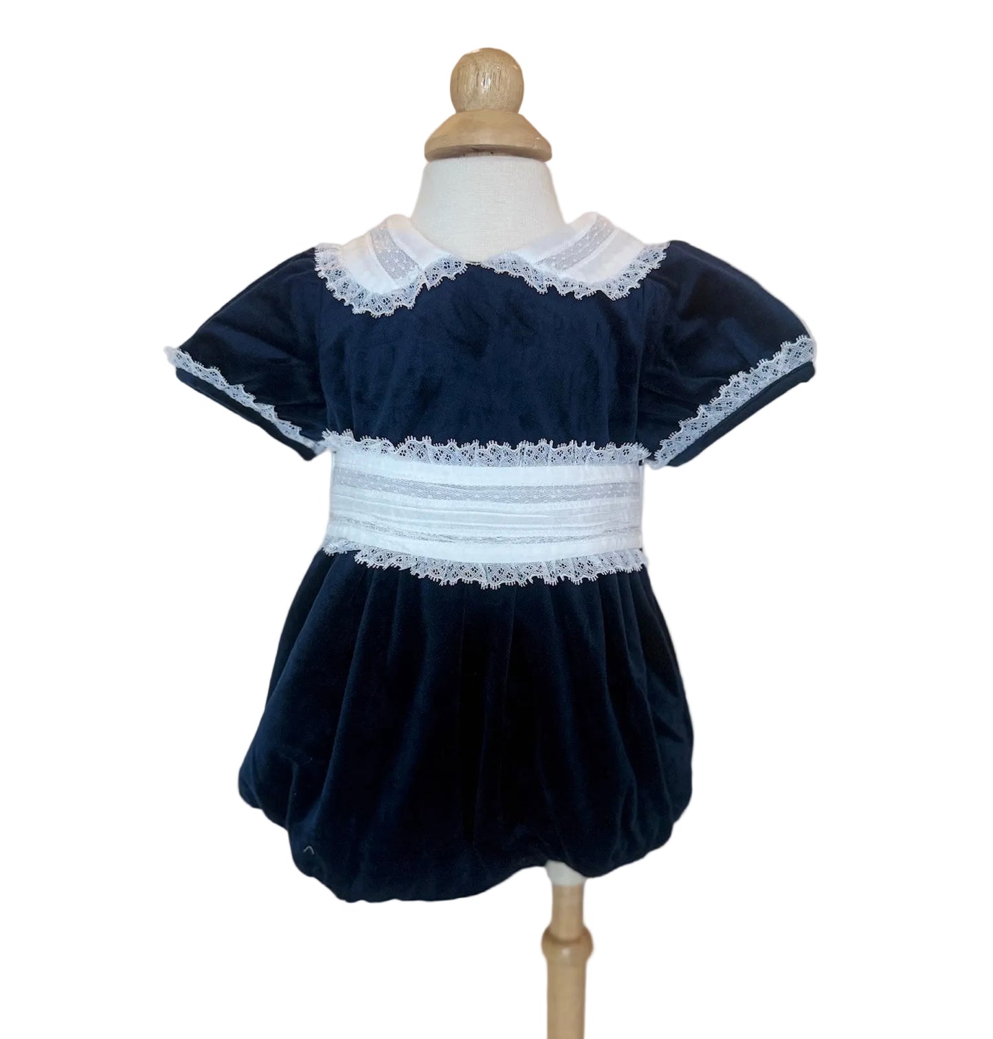 Navy Velvet Sash Bubble