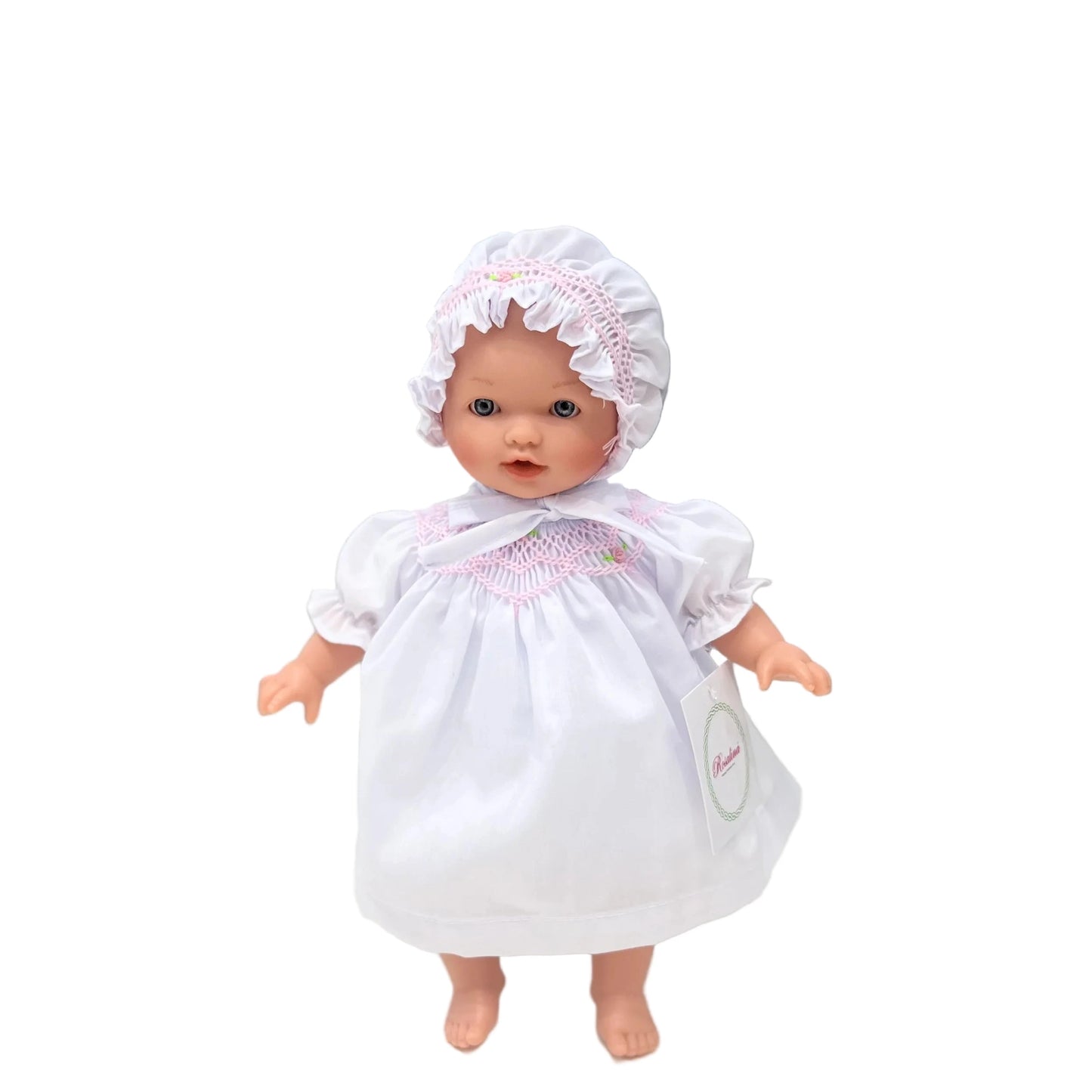 Abby 10” Doll Pink Dress & Bonnet