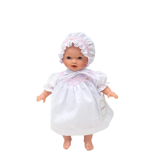 Abby 10” Doll White Dress & Bonnet