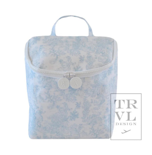 TRVL Bunny Toile Lunch Sack blue