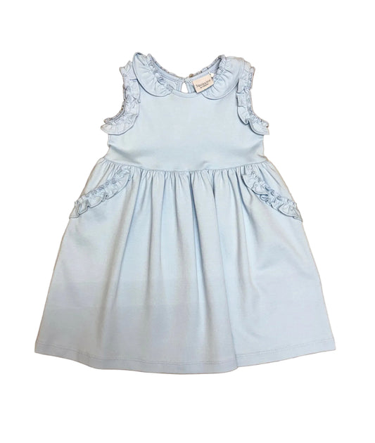 Blue Ruffled Squiggles Dress