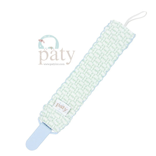 Paty Pacifier Clip Mint/Blue