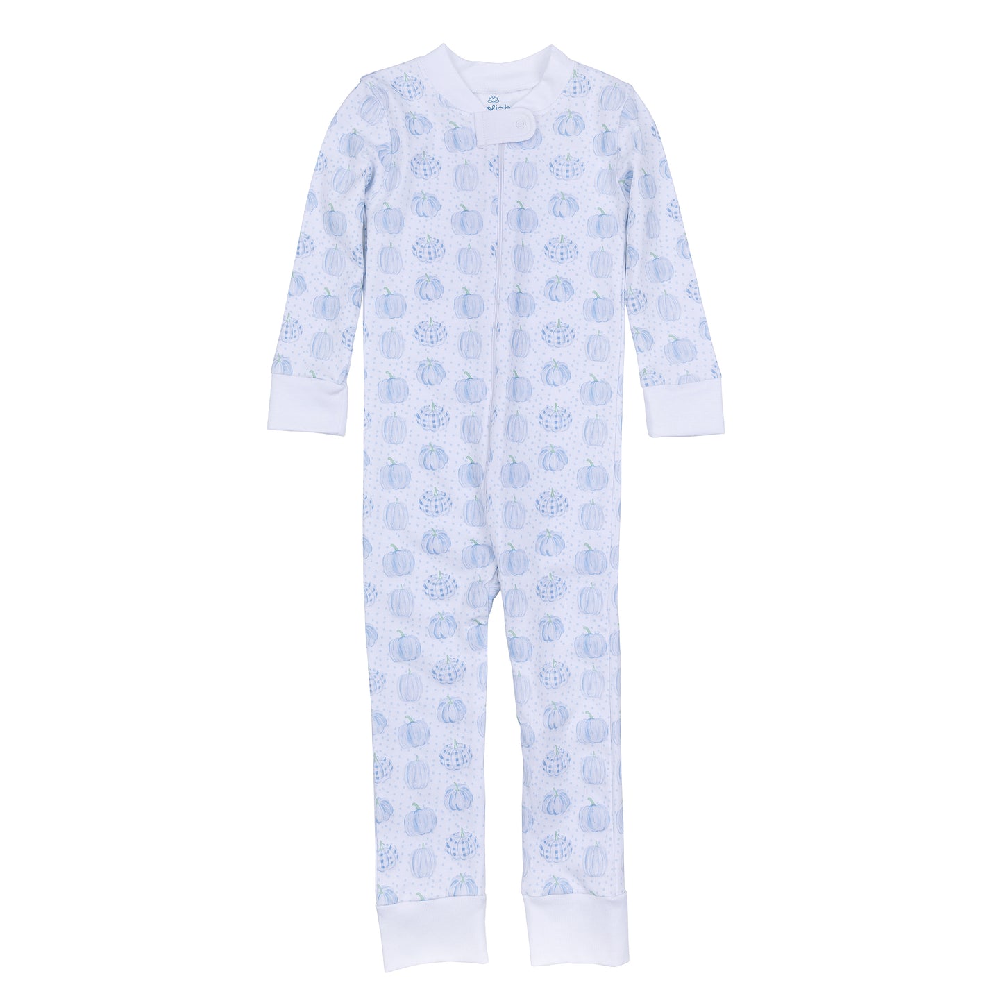 Precious Pumpkins Print Playsuit Blue