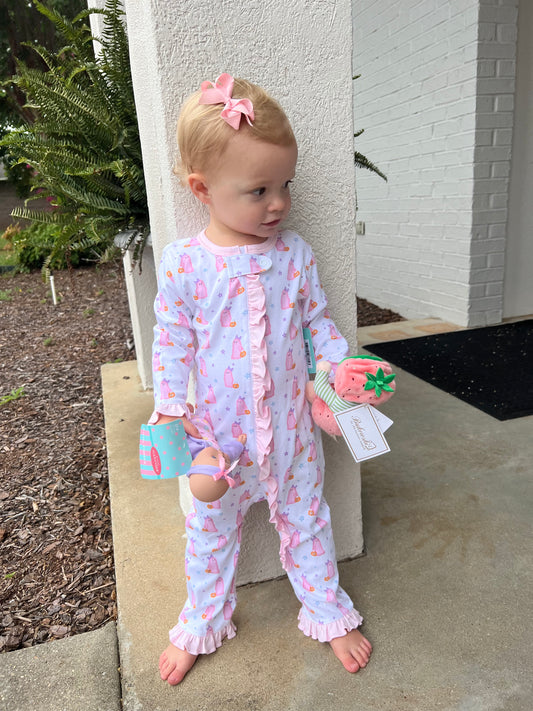 Pink Ghost Footless Romper