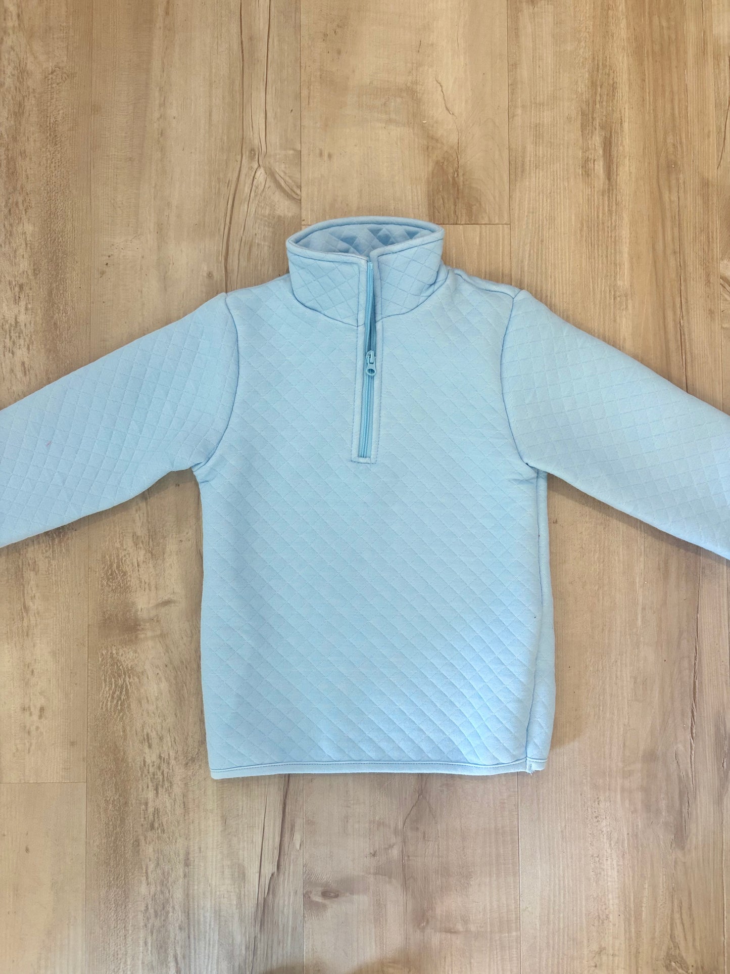 Trotter Street Quilted Pullover Blue