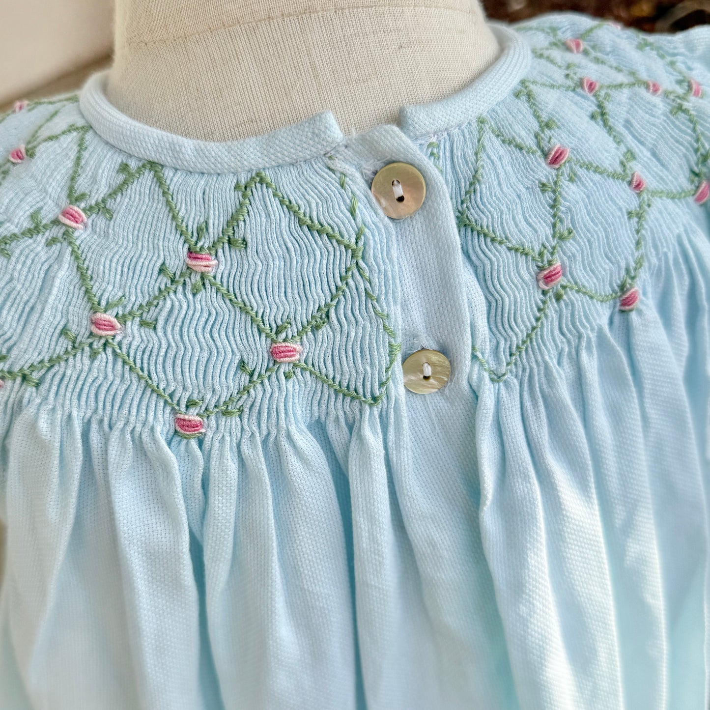 Classic Mint Smocked Bishop