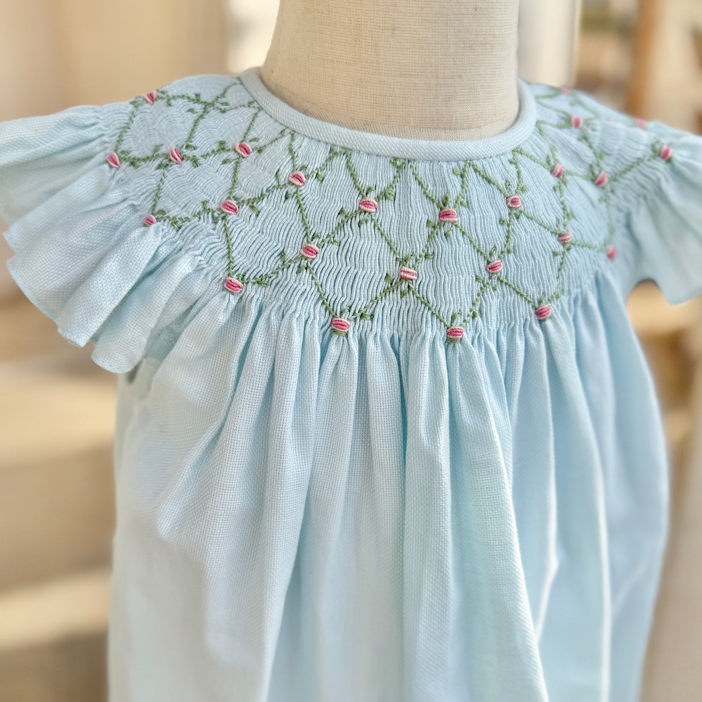 Classic Mint Smocked Bishop