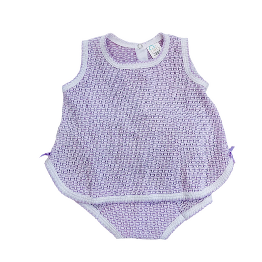 Paty Sleeveless Top & Diaper Cover - Lavender