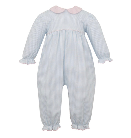Petit Bebe checked Romper