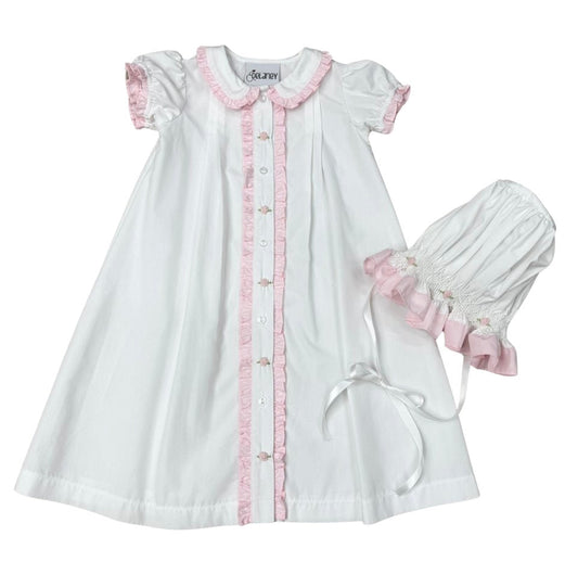 Emmie’s White Double Ruffle Gown