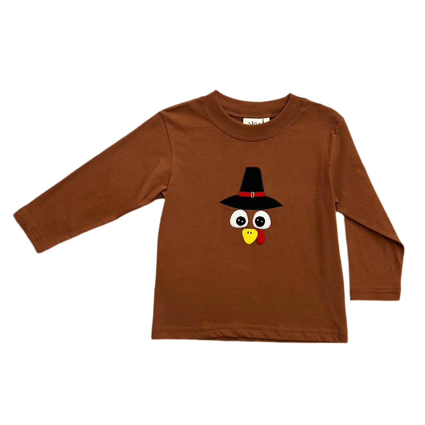 Gobble Gobble Longsleeve Tee - Brown