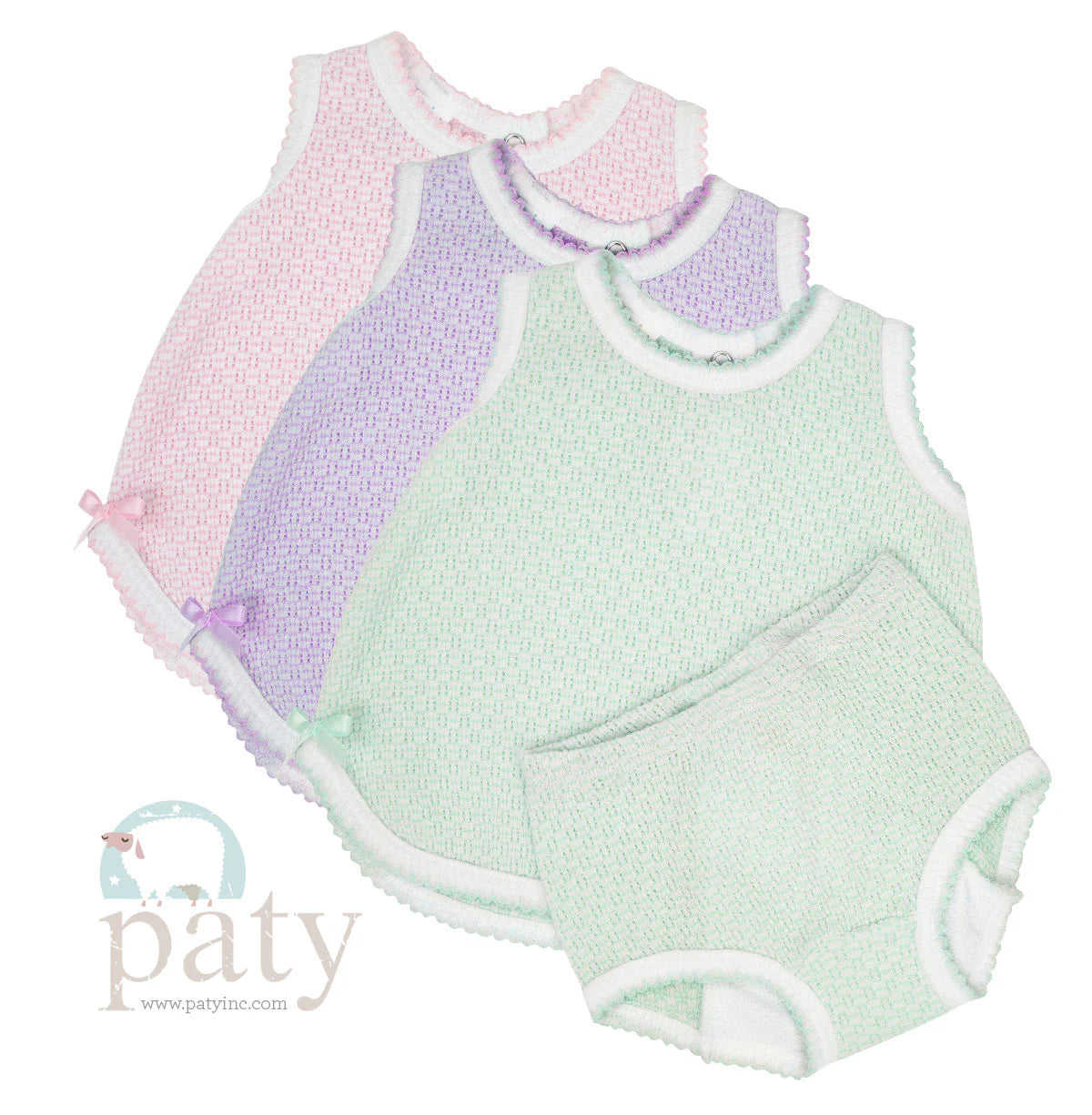 Paty Sleeveless Top & Diaper Cover - Lavender