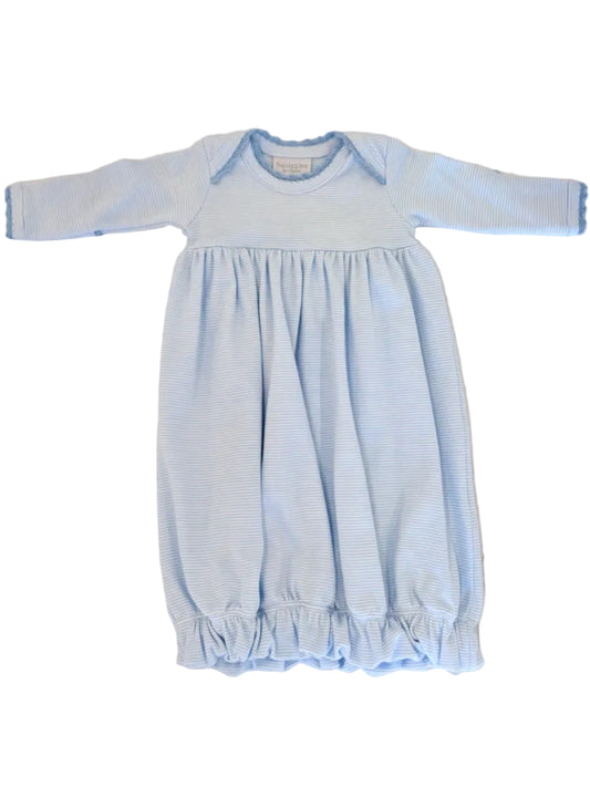 Squiggles Blue Mini Stripe Gown