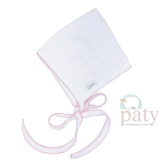 Knit Paty Bonnet #101-Lavender Trim
