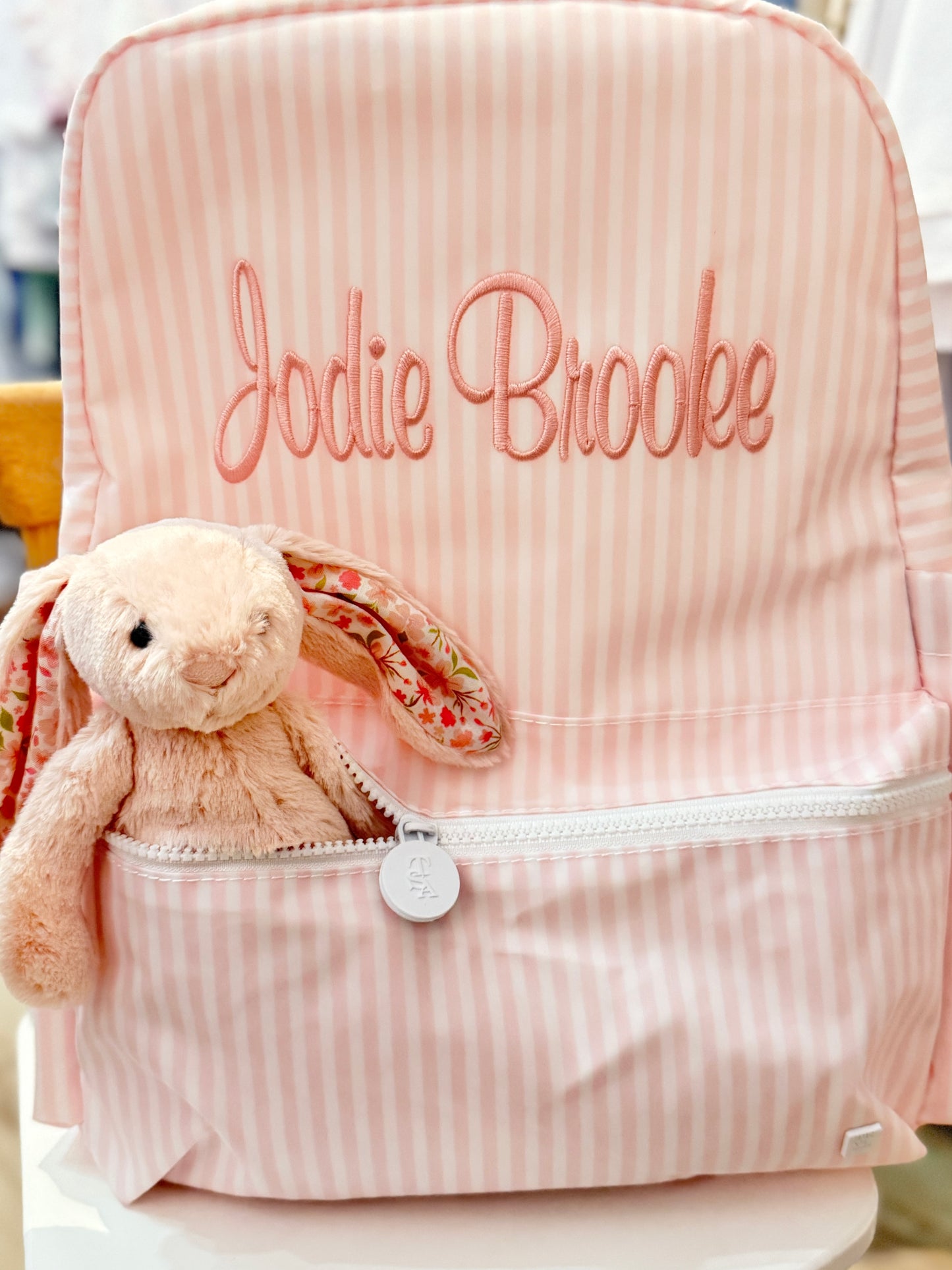 TRVL Pimlico Stripe Backpack - Pink