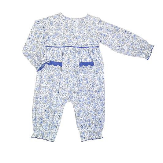 Ditsy Blue Flower Romper