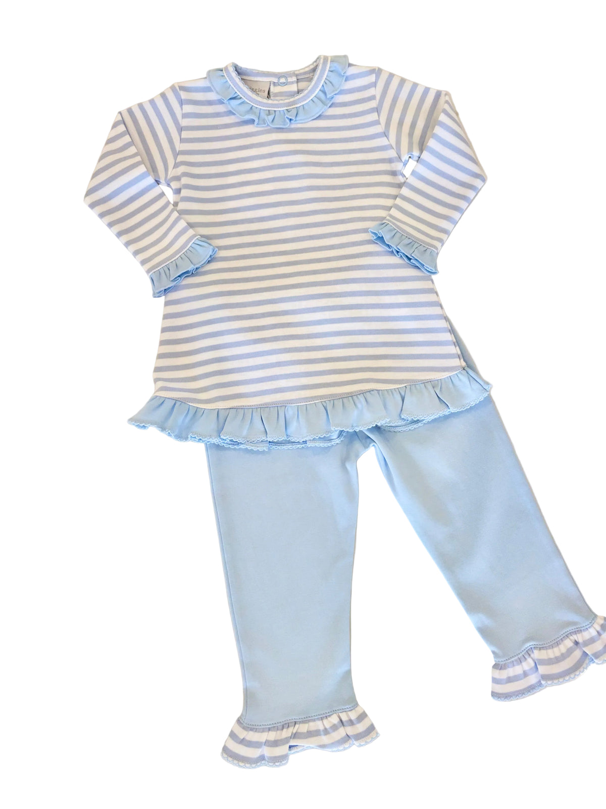 Squiggles Ruffle Neck Pant Set