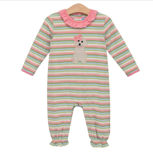 Merritt's Puppy Ruffle Romper