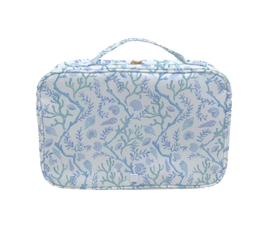 Blue Coral Vine Hanging Toiletry Bag