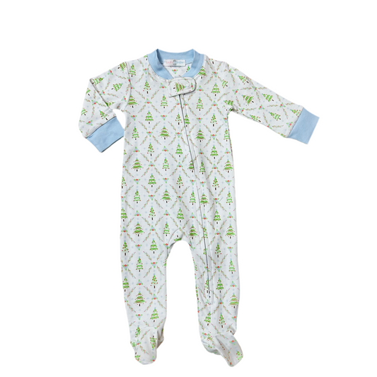 Cole’s Christmas Trees Zipper Footie