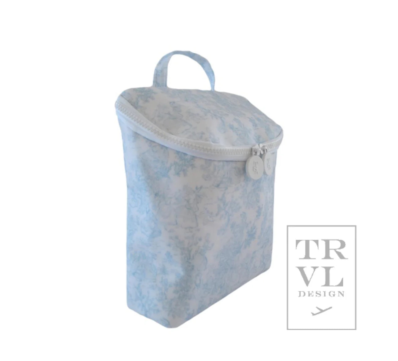 TRVL Bunny Toile Lunch Sack blue