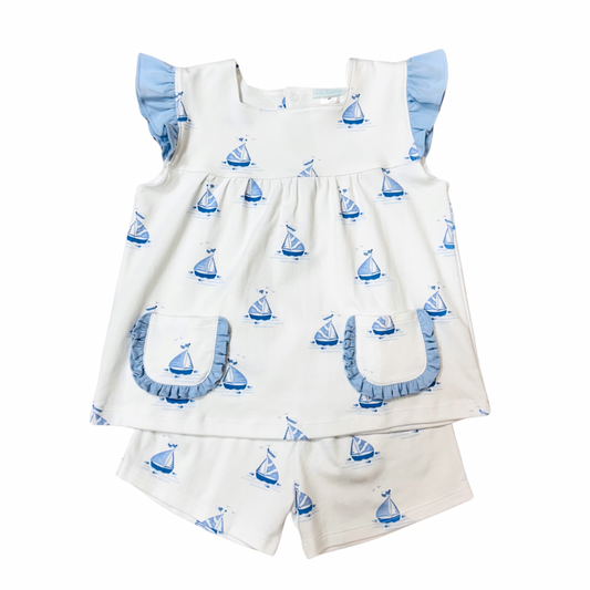 Katie Sailboat Pocket Shorts Set