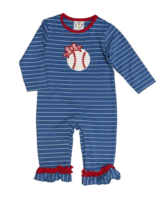 Baseball Girls Romper