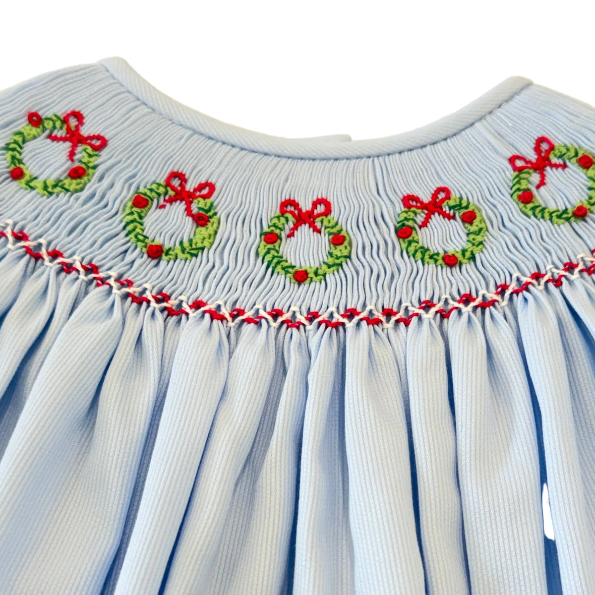 Smocked Wreath Bishop Bubble