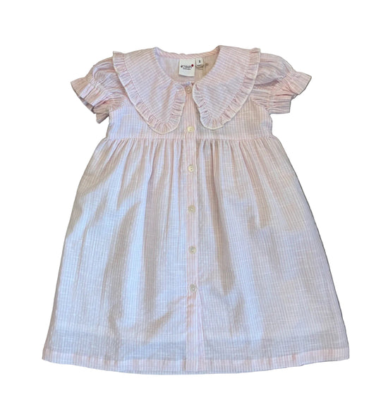 Pink Stripe Linen Dress