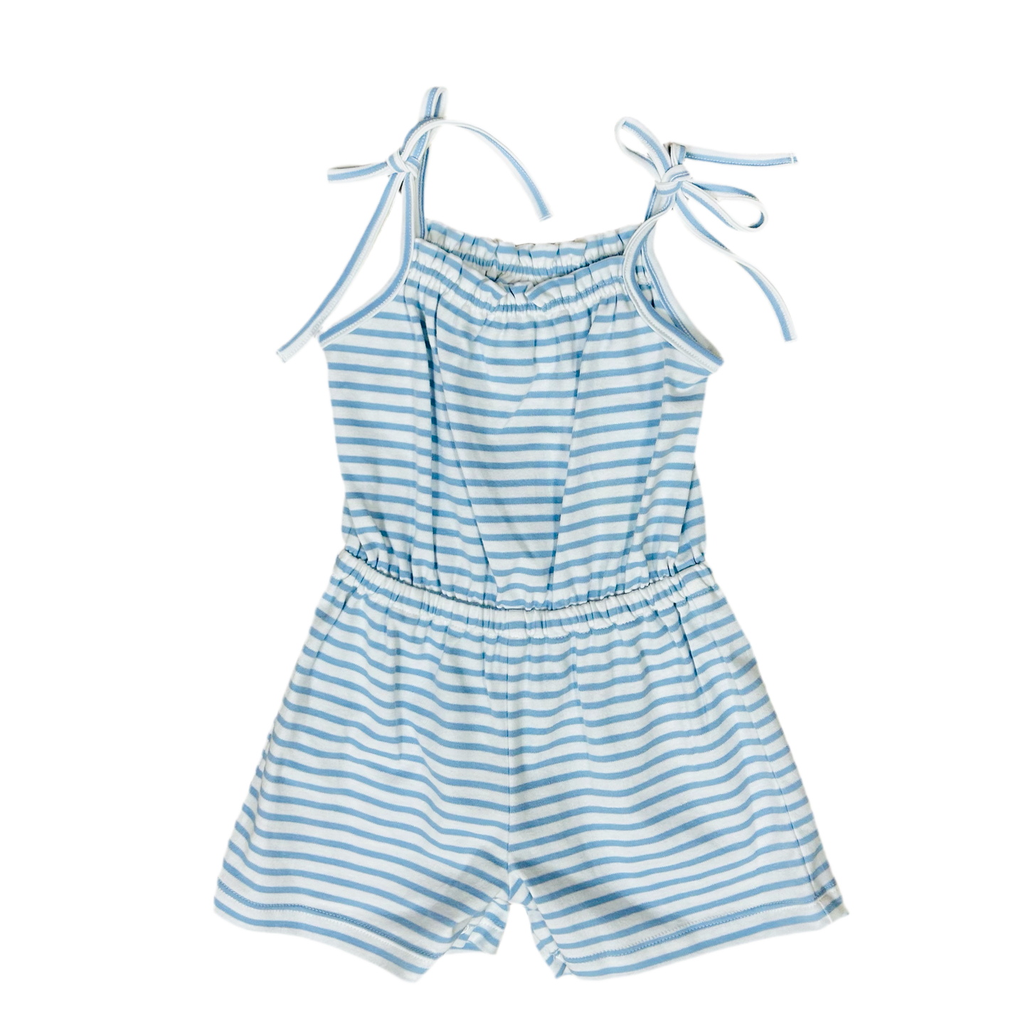 Cassie Light Blue Stripe Romper