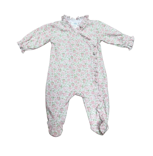 Elegant Pink Floral Footie