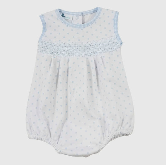 Gingham Dots Smocked Bubble