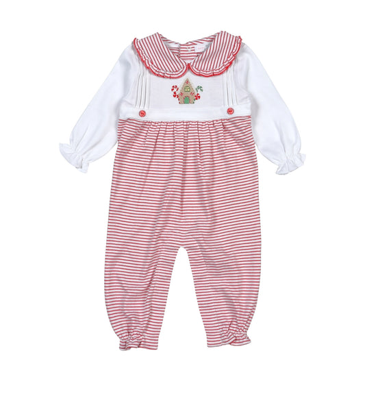 Gingerbread House Girls Romper