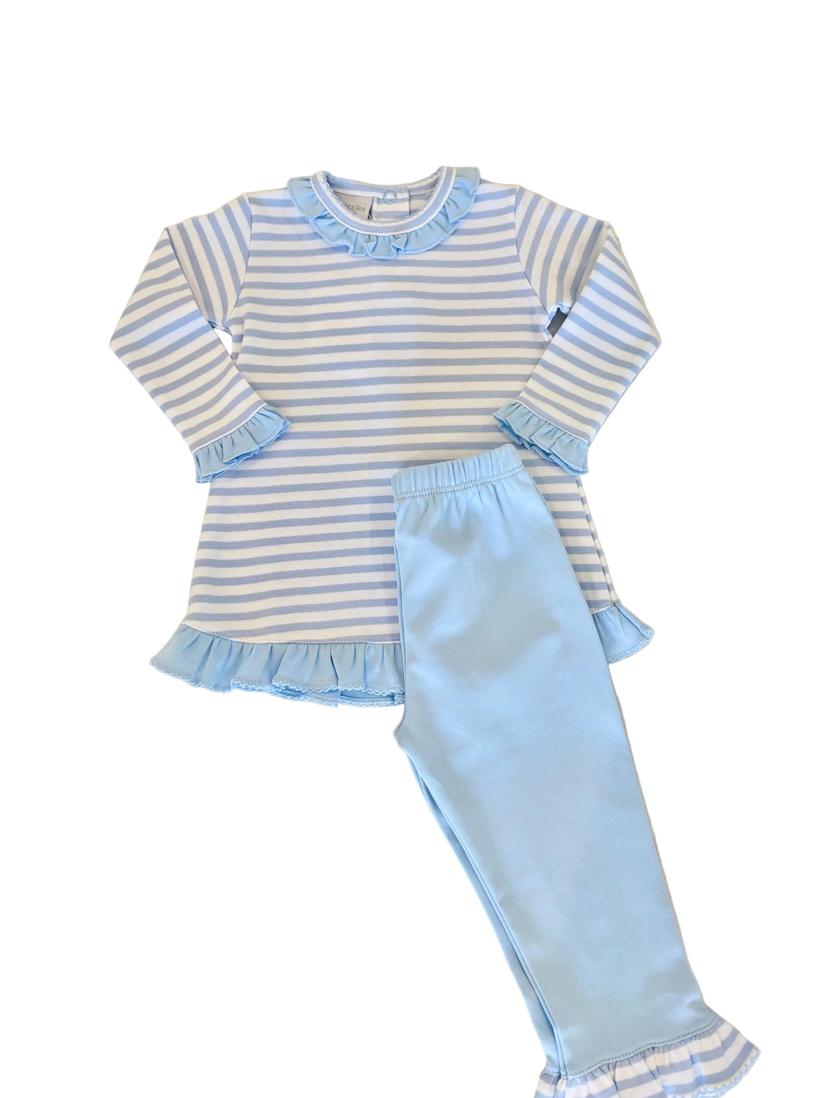 Squiggles Ruffle Neck Pant Set