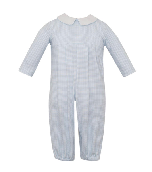 Cliff's Blue Gingham Romper