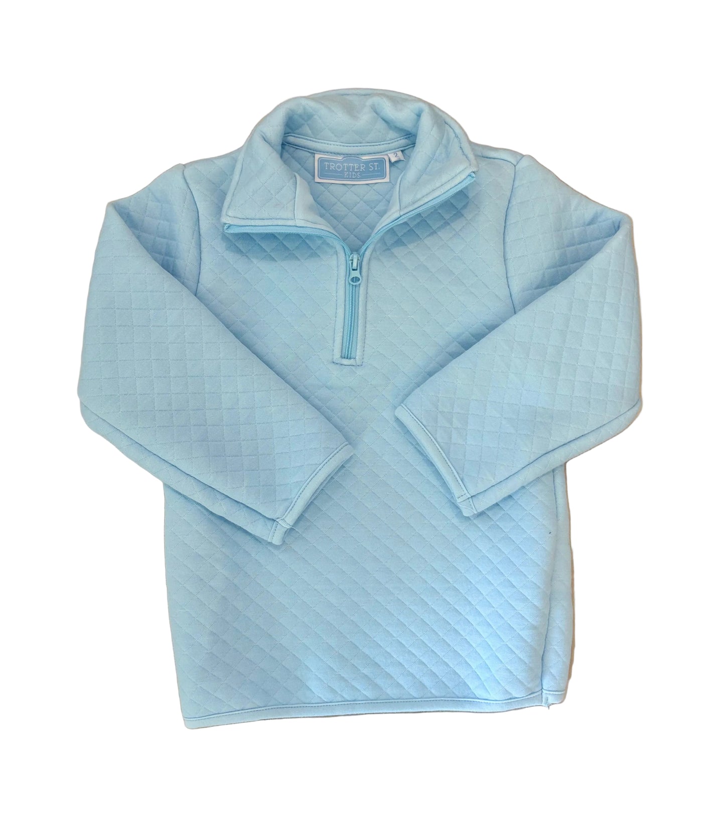 Trotter Street Quilted Pullover Blue