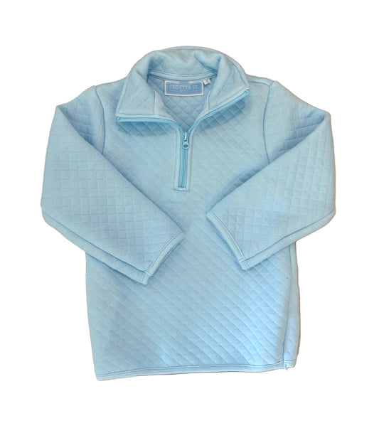 Trotter Street Quilted Pullover Blue