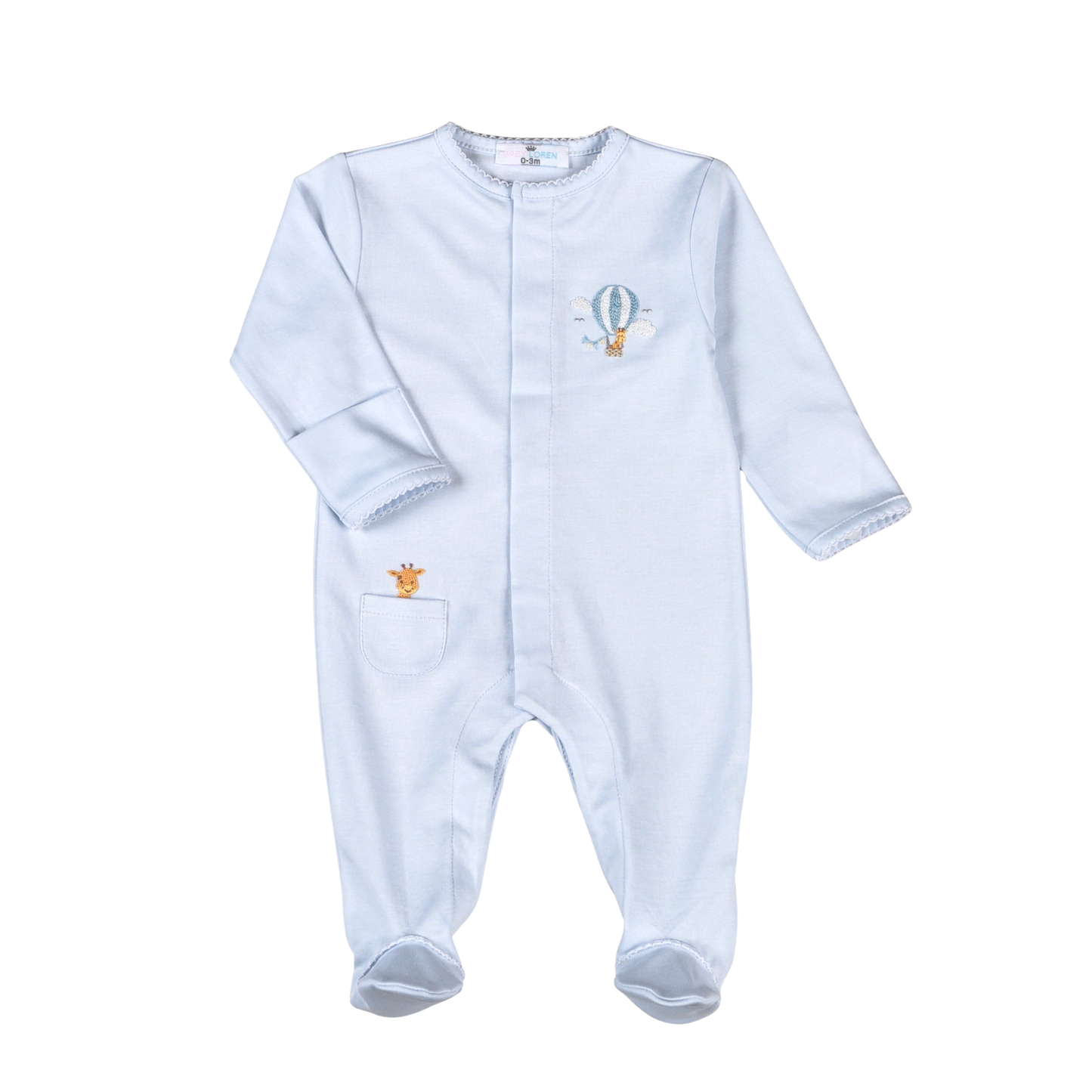 Balloon Ride Blue Footie