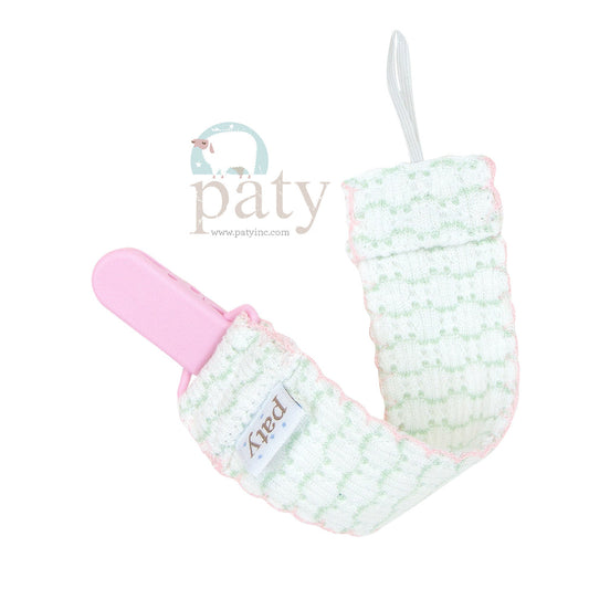 Paty Pacifier Clip Mint/Pink