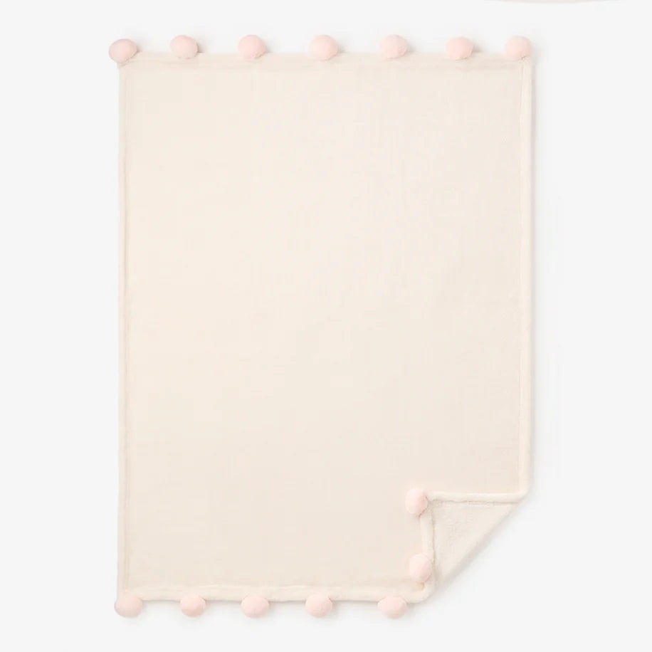 Pom Pom Fleece Blanket