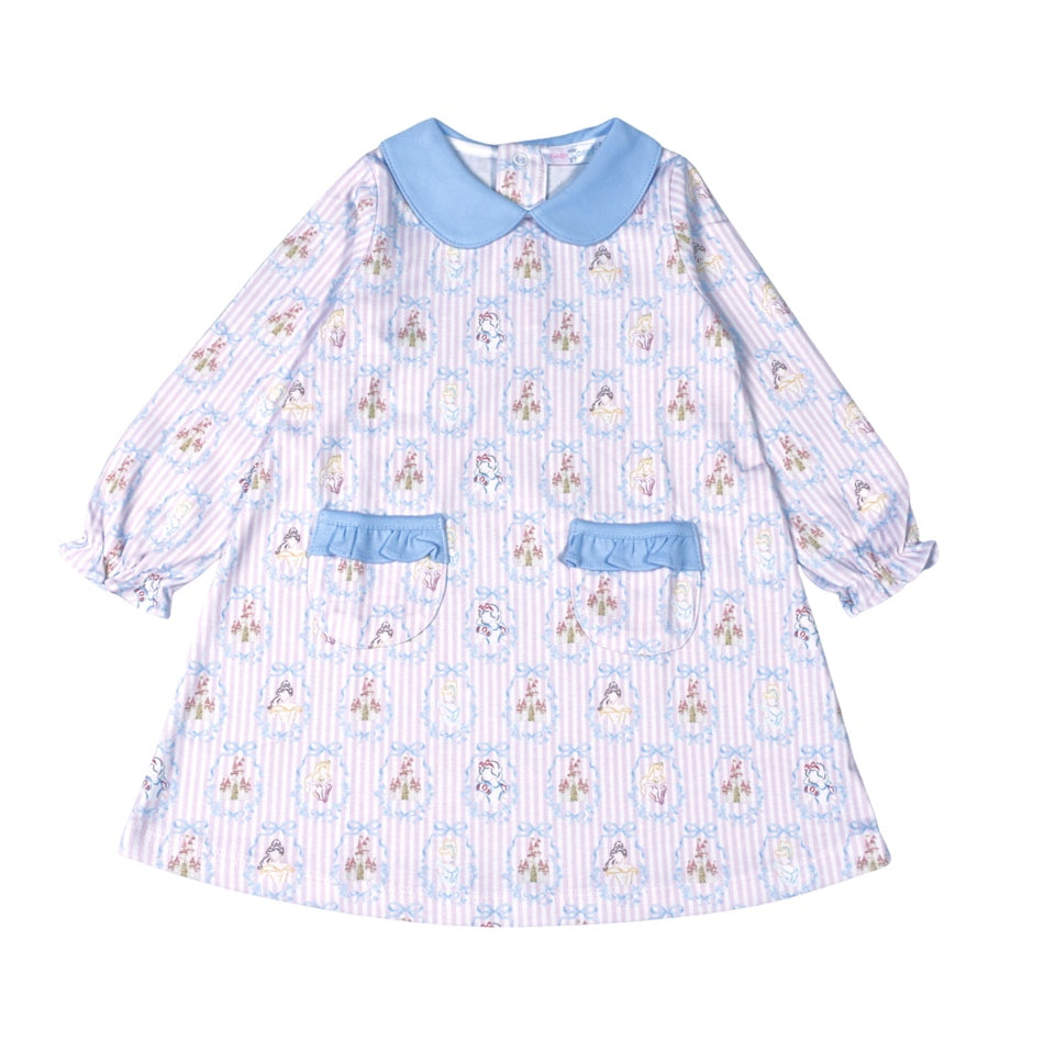 Royal Scalloped Collar Dress