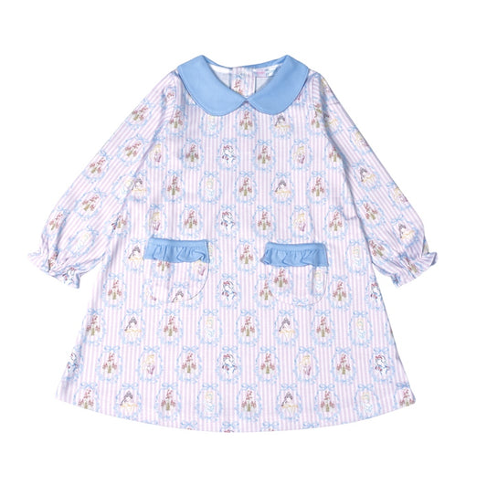 Royal Scalloped Collar Dress