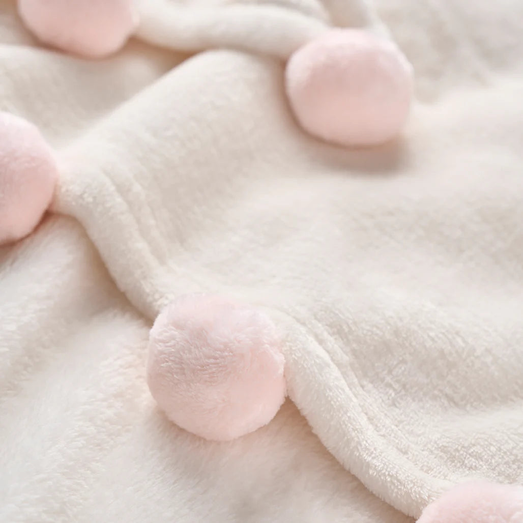 Pom Pom Fleece Blanket